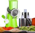 Vegetable Slicer Manual Kitchen Grater Vegetable Chopper 3 in 1 Round Mandolin Cutter Potato Spiralizer Household Gadgets NOTE random color will be delivered. 