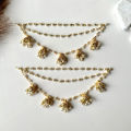 Gold Pearl Sahare Kaan Chain for Girls & Women – Bahubali Style Ear Chain Jewelry | Traditional Hair & Ear Piece. 