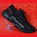Black Men Sports black Sneaker Running Walking Gym Casual Fashion Shoes. 