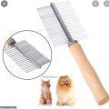 Pet Grooming Comb Stainless Steel Pet Comb Grooming Comb Double Sided Pet Comb Random Color. 