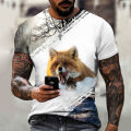 Free Shipping Animal Tiger 3D Printing Men's And Women's T-shirt High-quality Lycra Polyester Short-sleeved Oversized Summer Top. 