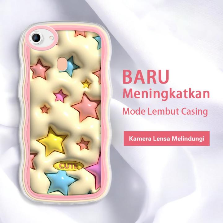 FELMYST Case For OPPO F5 Youth Hot INS Cute Stars Candy Phone Casing Shockproof Soft Back Cover for Girl