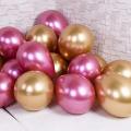 15 Pink Metallic Balloons Pack For Birthday - Anniversary Decoration Wedding Room - Home Decoration. 