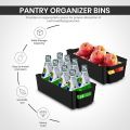 Fast Forward Fridge Organizer  (Pack of 2)  Refrigerator Organizer Bins for Freezers, Countertops, and Cabinets | Pantry Organization in Small, Medium & Large Sizes. 