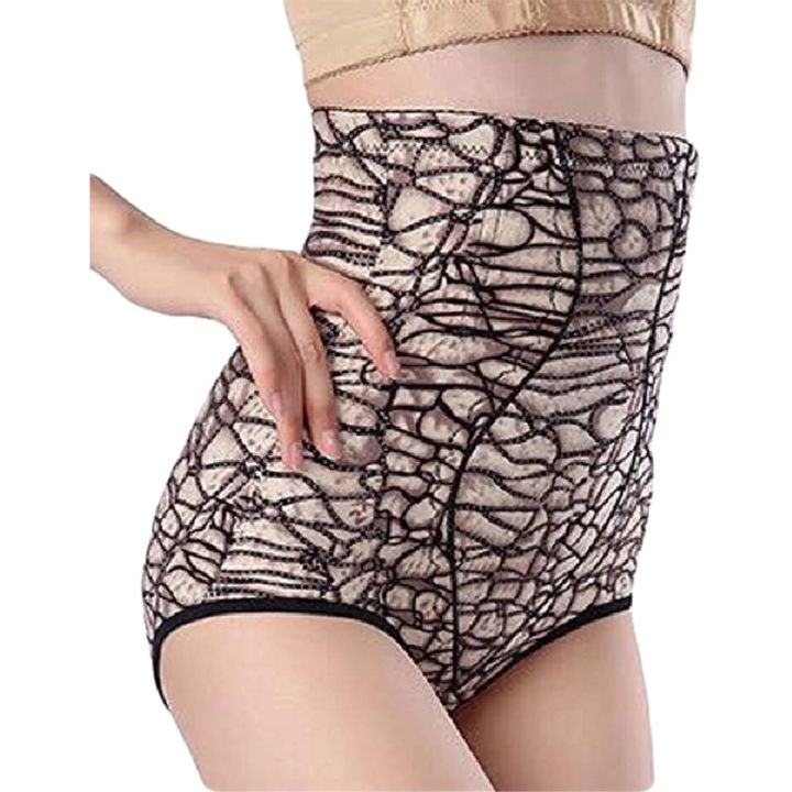 Women High-Rise Shaping Panties Printed Waist Trainer - Breathable Slimming Underwear For Girls, Postpartum Body Shaper