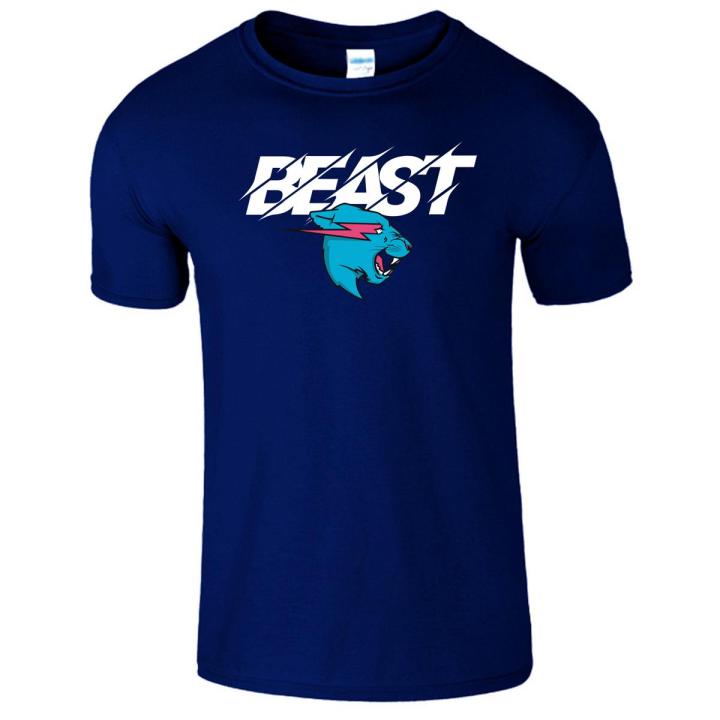 Navy%20Blue%20Cotton%20Mr%20Beast%20Mens%20T%20Shirt%20Lightning%20Cat%20Youtuber%20Merch%20Gaming%20Boys%20T-shirt%20-%20Image%202