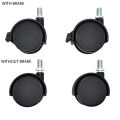 wheel casters for chairs, trolleys, and furniture with brake. 