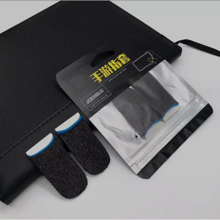 BUY 1 GET 1 FREE / Pubg Gaming Finger Sleeves, 0.01inch Silver Fiber Finger Sleeve for Gaming, Anti-Sweat Breathable Gaming Thumb Sleeve