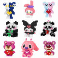 Compatible with LEGO small box bricks, new spells, back to the egg cub party, handmade three-dimensional figure children's educational toys. 