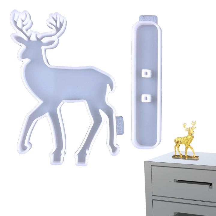 Resin Christmas Ornament Molds Reindeer Silicone Mold Christmas Decoration Silicone Mold DIY Christmas Decorations For Ornament