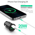 USB C Car Charger, 38W Fast Charge Car Charger Adapter PD&QC 3.0 Dual Port Cigarette Lighter USB Plug for iPhone 14 13 12 11 Pro Max/Mini SE 10 XR XS X 8,Samsung Galaxy S23 S22 S21 S20 S10 S9 A13 A32. 