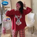 Red Colour Multi Funny Bunny Design Full Sleeves Ladies Night Suit For Womens (HN-03). By Fashion By Hania. 