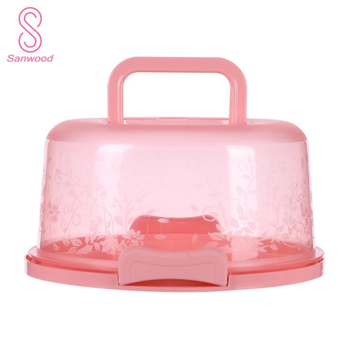 Ergonomic Cake Box Portable 10 Cake Carrier with Lid Handles Cake Storage Container Stand for 7 Cupcakes Transparent Design Easy to Carry Store Ideal for Transparent Cake Box