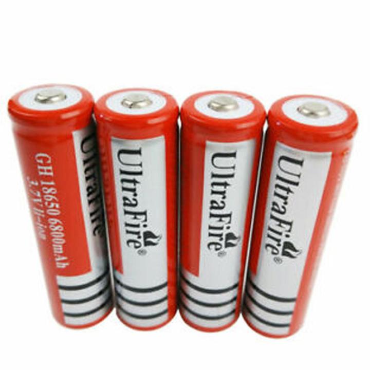 Pack of 2 Rechargeable li-ion Cell Batteries 3.7v 6800 mah Cell 18650 UltraFite for Lights.