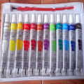 Pack of 12 Gouache Color Tube Set - Multicolor - Size 12ml tube -Art# JS-KS-Gouache Color-St-AIP-005. 