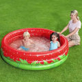 Bestway Sweet Strawberry Pool - 3-Ring Inflatable Play Pool, 66" x 15", Model 51145. 