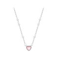 [ New ] Shunyuan Pink Love Pearl Necklace Women's Versatile Simple Sweater Chain Sweet Necklace Accessories. 