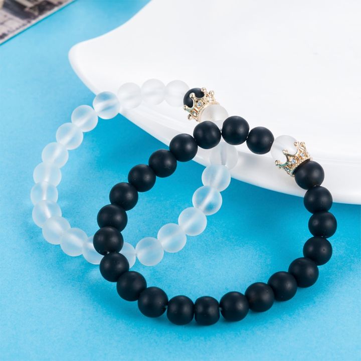 Women%20Men%202pcs%20King%20Queen%20Crown%20Couple%20Bracelets%20His%20And%20Her%20Friendship%208mm%20Beads%20Bracelet%20-%20Image%204