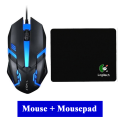 RGB Wired Gaming Mouse with Mousepad Set - Multi-Color, High-Speed Response, 7 Color Light Design, 3 DPI Settings - Perfect for Laptop & PC. 