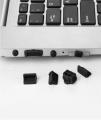 13 Pieces Set of Silicone Anti-dust Plug Port Covers for Laptop/Notebook – Black. 