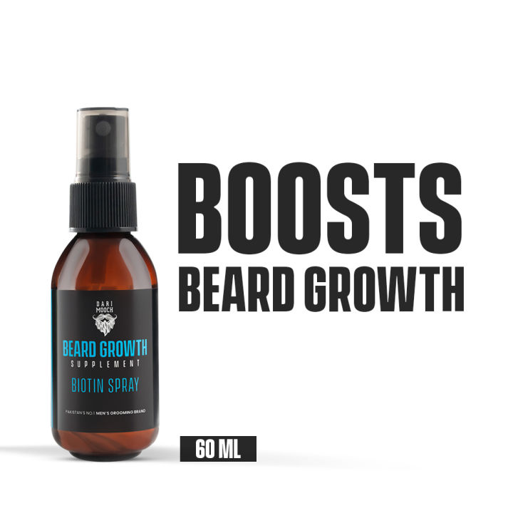 Beard Growth Biotin Spray  Dari Mooch  Grow Fuller & Thicker Beard