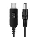 Router Cable WiFi to Powerbank Cable Connector DC 5V to 12V USB Cable Boost Converter Step-up Cord for Wifi Router Modern Fan Speaker. 