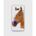 Samsung A730, A7 2017 Cover in Hybrid Soft Case cover Tpu Horse Face - 1cover2220. 