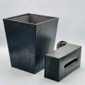 Leather Basket Tissue Box Set. 