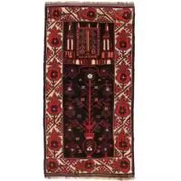 ALLRUGO Excellent Handmade Tribal Afghan Oriental Taimini Baluchi 2'7 x 5'1 (ft) #R19699