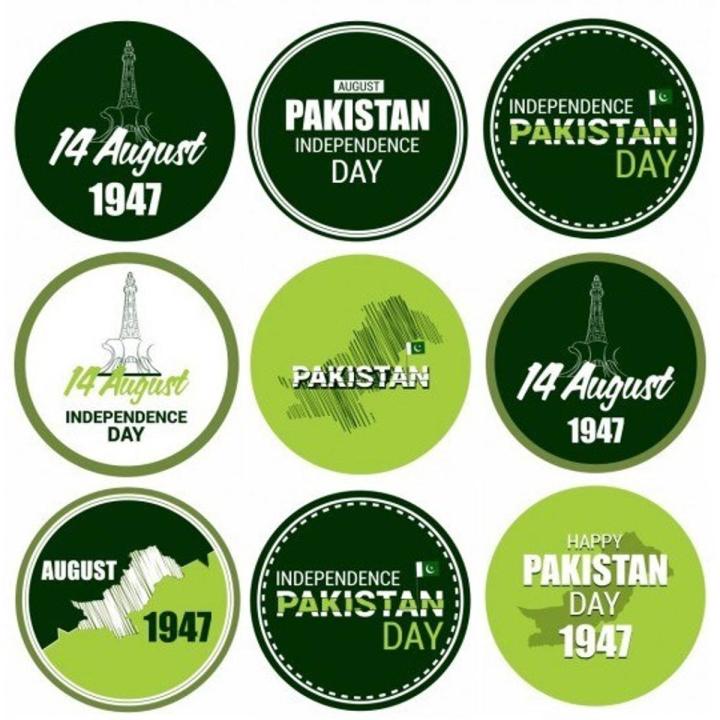 50-500 Pcs 14 August stickers Pakistan Independence Celebration Day Jashan e Azadi Sticker