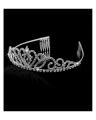 Metal Pretty Rhinestone Tiara Crown - Silver. 