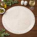 Round Placemat Table Non-Slip Jute Mats for Dining Table Decoration Accessories Kitchen Placemats Coffee Coasters Party Dinner 15x15 inh. 
