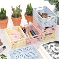 Mini Foldable Plastic Cosmetic Storage Box – Organizer Basket for Home and Office. 
