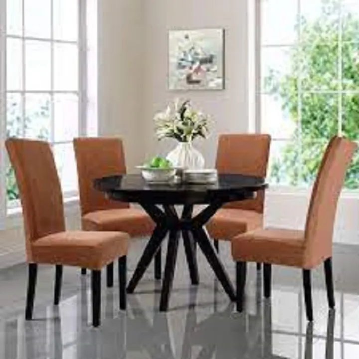 Dining%20Chair%20Cover%20Set%20of%204%20Pc%20,%206%20Pc%20and%208%20Pc%20Elastic%20Fitted%20Solid%20Color%20Cover%20Comfortable%20Chair%20Cover%20For%20Dining%20Room%20-%20Image%205