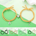 Friendship Bracelet All-match Mountain Sea Key Lock Design Unisex Attraction Matching Bracelet. 