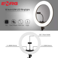 Energy - ENRG LED Ring Light 18 Inch \ 45 cm with 7.5ft Metal Tripod Stand Carry Bag And Adjustable Phone Holder. 