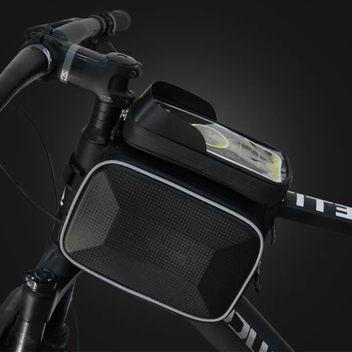 MeterMall%20Bicycle%20Frame%20Bag%20Carbon%20Pattern%20Waterproof%20Scratch-resistant%20Reflective%20Touch%20Screen%20Mountain%20Bike%20Mobile%20Phone%20Bag%20-%20Image%2010