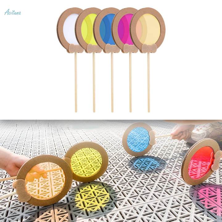 5x Kids Paddles Educational Kindergarten Color Learning Teaching Tools for Birthday