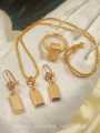 Gold Plated Imported Gold Bar Locket Chain Set. 