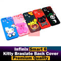 Infinix Smart 6 Back Cover Hello Kitty Braslate Chain Soft Smart 6 Case For Girls. 
