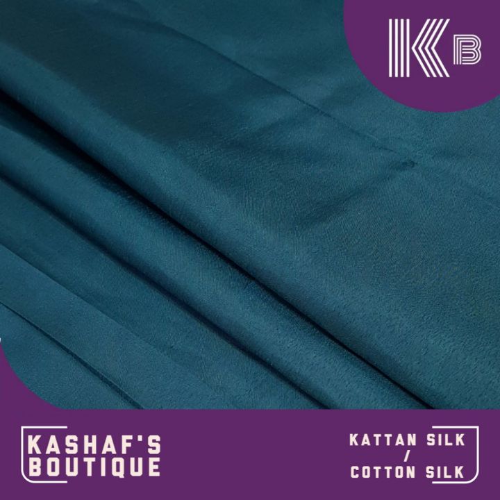 KB Zinc Color Ladies Kattan Silk / Cotton Silk for Shirt and Trouser for ladies /  Girls UnStitched Plain