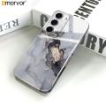 AMORVOR for Samsung S23 5G Back Cover Luxury Marble Hard Phone Case Camera Protection Mobile Cover. 