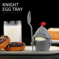 Boiled Egg Cup Holder with A Fork Included - Knight Design - Kitchen Utensil Decor,Fork Knight Durable. 