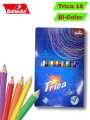 BAHADUR Pack of 18 Bicolor 36 shades -Trica- Color Pencils -36 Colors 2 in 1- IMPORTED Includes Silver & Gold- Colour pencil- Stationery. 