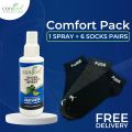Economy Bundle | Confeet Shoe Smell Remover Spray + 6 Pairs Ankle Socks. 