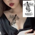 Waterproof Flower Arm Sanskrit Tattoo Stickers English Letters Chinese Characters Tattoos Disposable Temporary. 