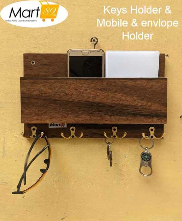 Wall Mounted Key Rack Hanging Stand Key Holder Keychain Rack