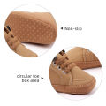 Rytain- Baby Boy Shoes Solid Color PU Leather  With Shoelace Soft Cotton Non-slip Soled Infant Toddler Shoes Sneakers for Boys Girls 0-3 Years. 