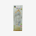 Transparent Stick 6pcs Round Art Brush Set Oil Painting Brush Blending Size Oil Acrylic Paint School DIY Craft Supply.. 