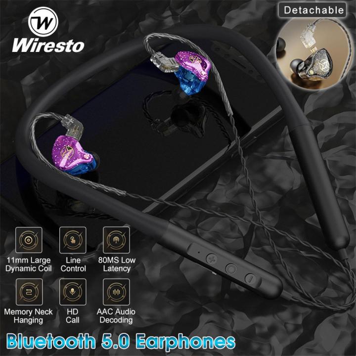 Wireto BX03 Bluetooth 5.0 Earphones Neckband Headphone Sports HiFi Subwoofer Neck Hanging Handsfree Bluetooth Headset 80Ms Latency Earbuds Stereo Headset Professional Gaming Earphone